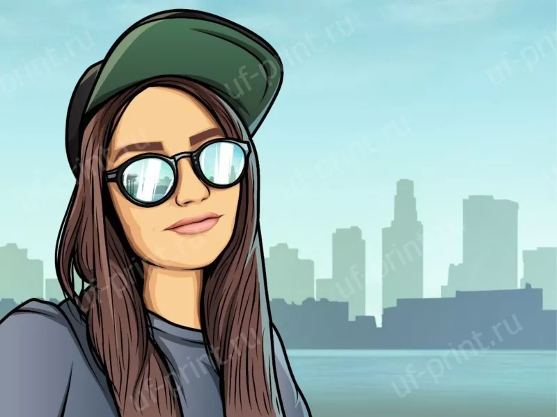 Печать на холсте в стиле GTA