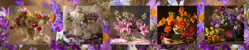 Скинали для кухни — цветы