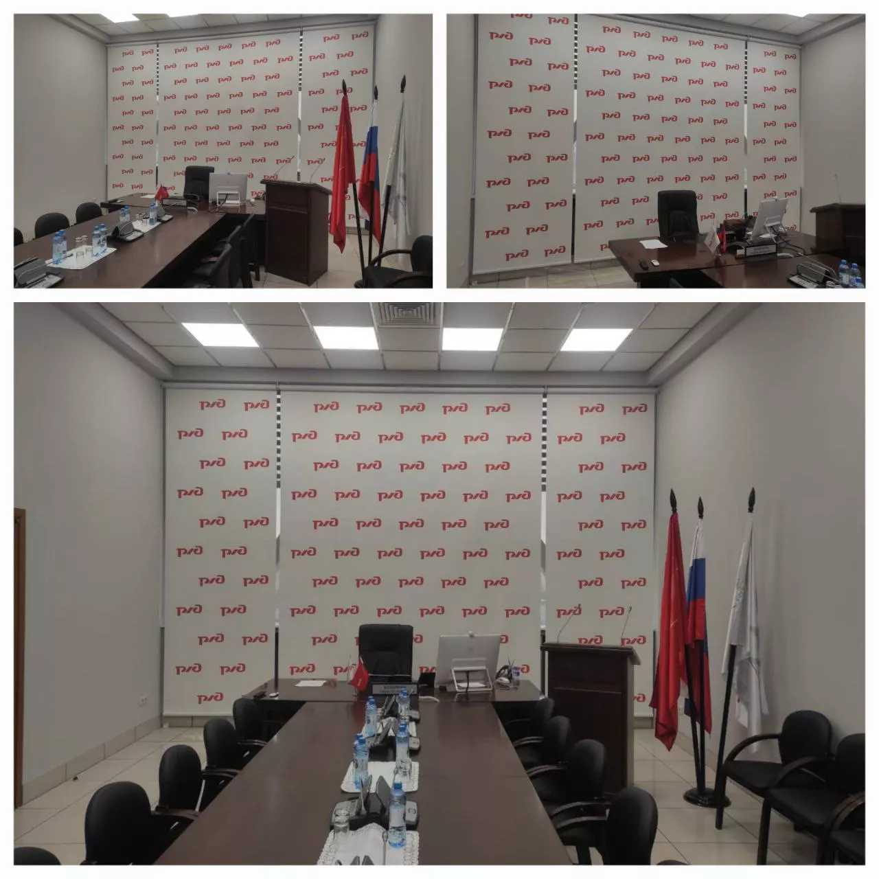 Рулонные шторы с электроприводом и фотопечатью. для ОАО РЖД