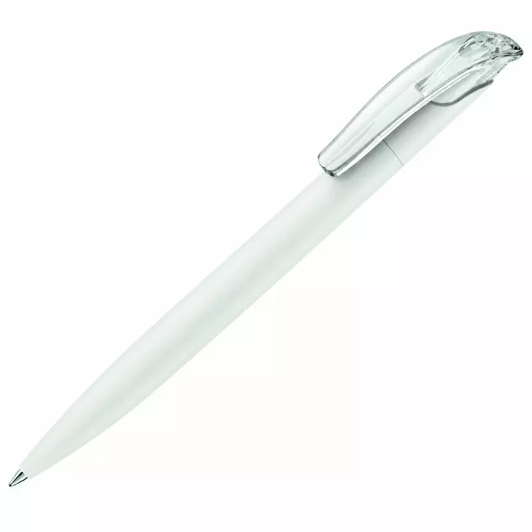 Ручка шариковая Senator Challenger Soft Touch Clip Clear, белый