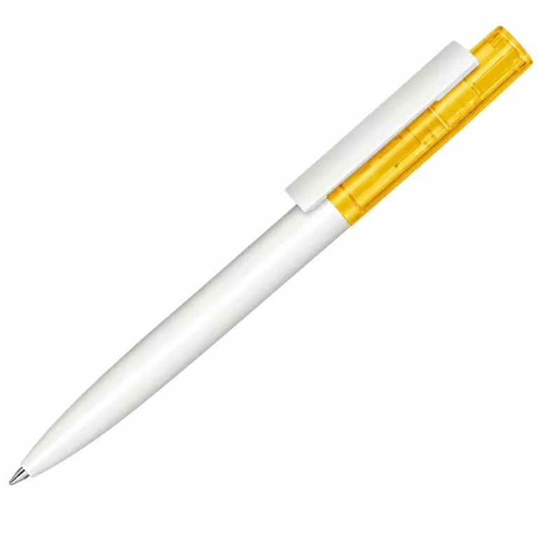 Ручка шариковая Senator Headliner Clear Basic, белый/желтый